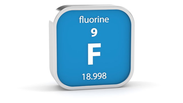 Fluorine material on the periodic table. Part of a series.
