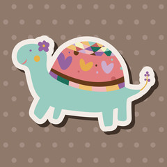 animal turtle cartoon theme elements vector,eps