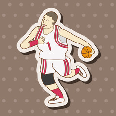 basketball player elements vector,eps