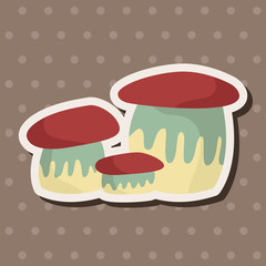 mushroom cartoon theme elements vector,eps