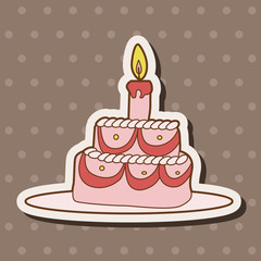 cake theme elements vector,eps