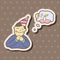 birthday make a wish theme elements vector,eps