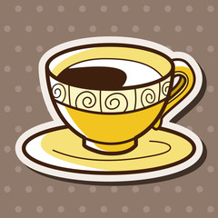 black coffee theme elements vector,eps