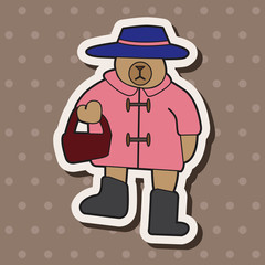 bear cartoon theme elements vector,eps