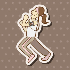 running exercise theme elements vector,eps