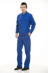 The young engineer various occupation clothing standing in front