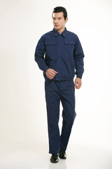 The young engineer various occupation clothing standing in front