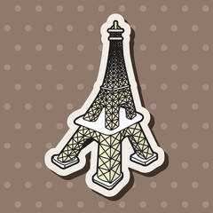 Fototapeta na wymiar Eiffel Tower theme elements vector,eps