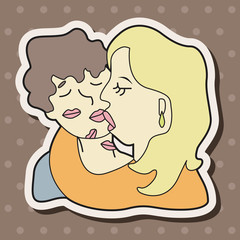 france couple theme elements vector,eps