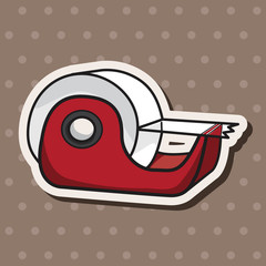 stationary tape dispenser theme elements vector,eps