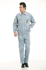 The young engineer various occupation clothing standing in front