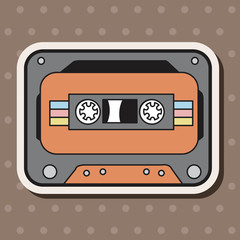 Audiotape theme elements vector,eps