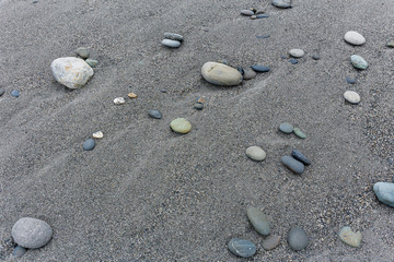 Fototapeta na wymiar Pebbles on beach
