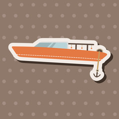 Transportation boat theme elements vector,eps
