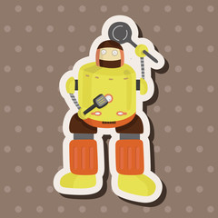 robot theme elements vector,eps