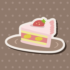 decorating cake theme elements vector,eps10