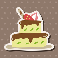 decorating cake theme elements vector,eps10