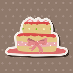 decorating cake theme elements vector,eps10