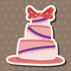 decorating cake theme elements vector,eps10