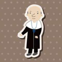 pastor and nun theme elements vector,eps
