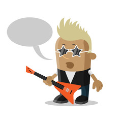cartoon character rock star