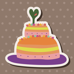 decorating cake theme elements vector,eps10