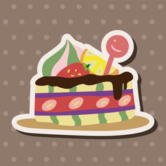 decorating cake theme elements vector,eps10