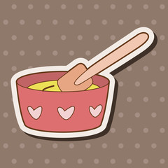 kitchenware baking bowl theme elements vector,eps