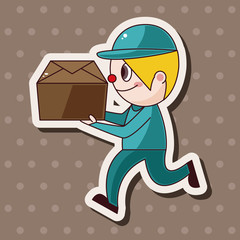 deliveryman theme elements vector,eps