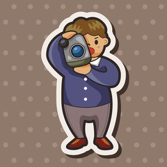 Reporter and photographer theme elements vector,eps