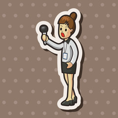 Reporter and photographer theme elements vector,eps