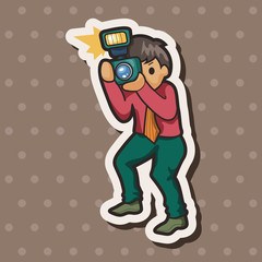 Reporter and photographer theme elements vector,eps