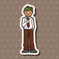 Reporter and photographer theme elements vector,eps