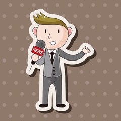 Reporter and photographer theme elements vector,eps