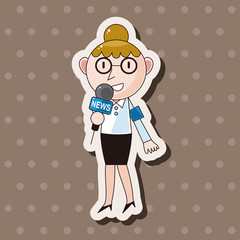 Reporter and photographer theme elements vector,eps