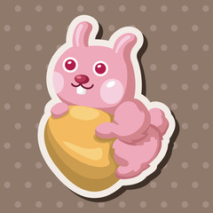 easter rabbit theme element vector,eps