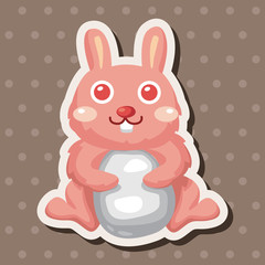 easter rabbit theme element vector,eps