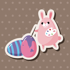 easter rabbit theme element vector,eps