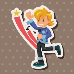 people theme singer elements vector,eps