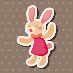 rabbit theme element vector,eps