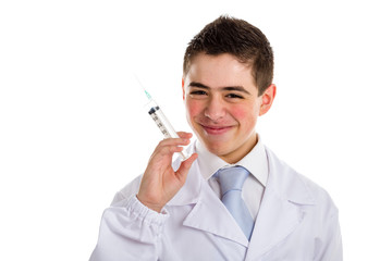 Child doctor makes syringe friendly