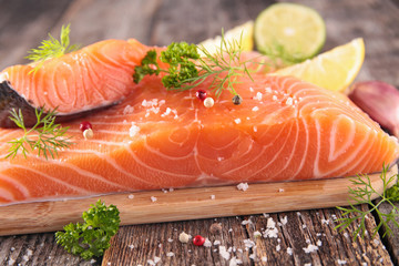 raw salmon