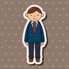 boy man cartoon theme elements vector,eps