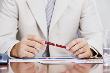 Businessman at working desk