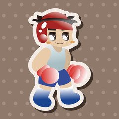 boxer theme elements vector,eps