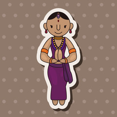 indian people theme elements vector,eps