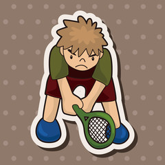 tennis player theme elements vector,eps