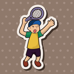 tennis player theme elements vector,eps