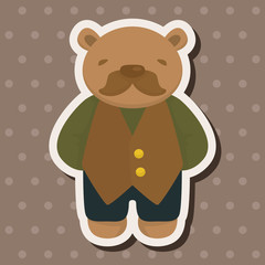bear theme elements vector,eps