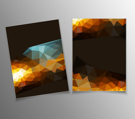 vector template with an abstract pattern of triangles